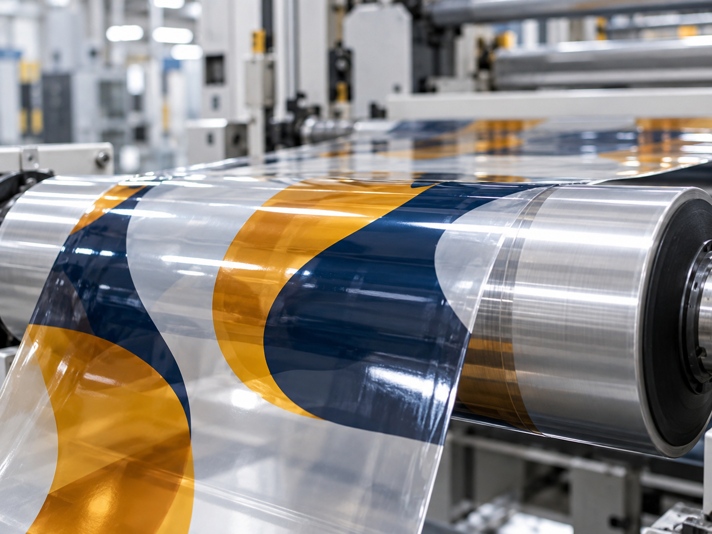 Colorful printed flexible packaging film