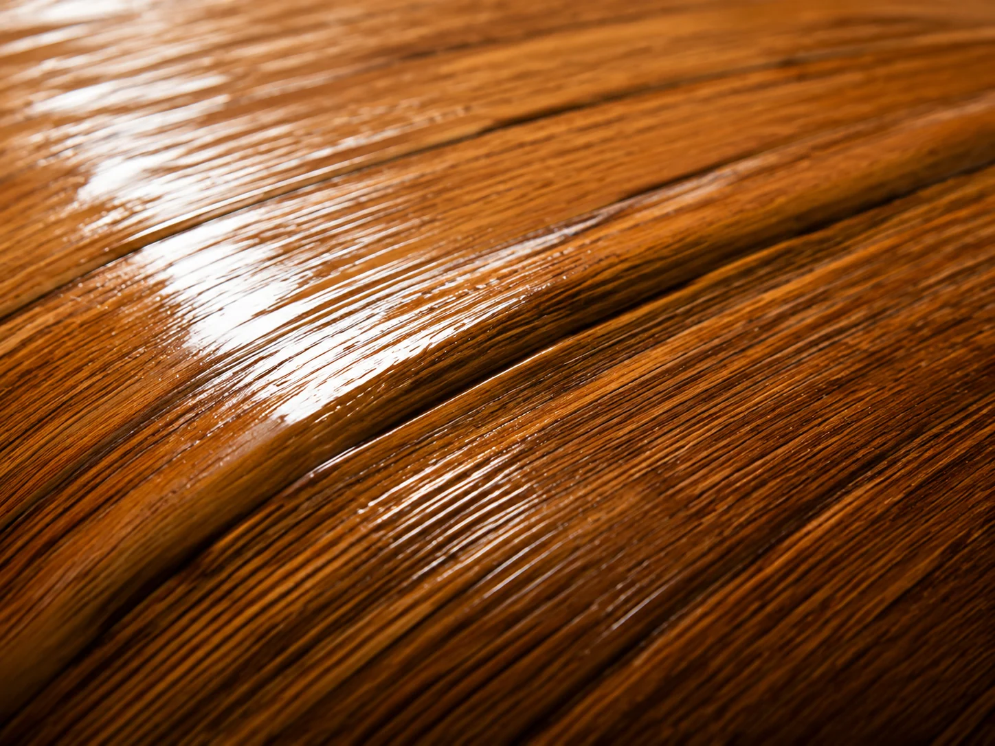 Warm wood grain with a clear, even coated finish